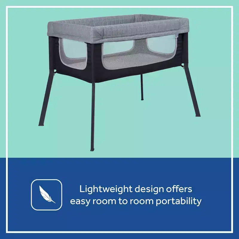 Soft Breathable Lightweight Bassinet - Gray