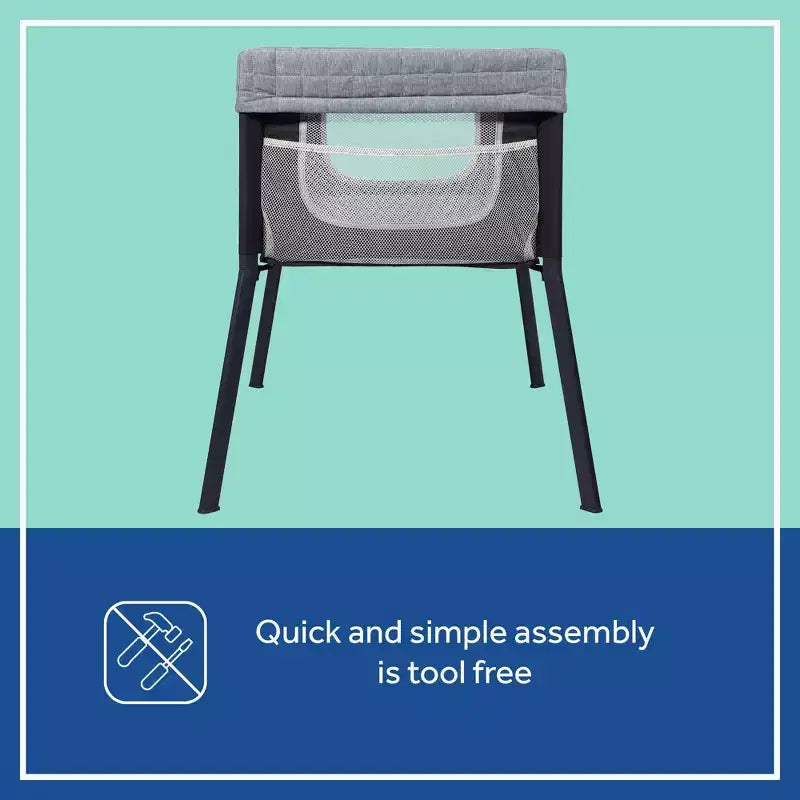Soft Breathable Lightweight Bassinet - Gray