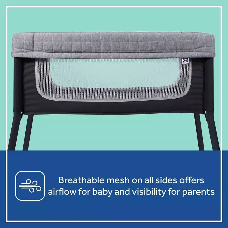 Soft Breathable Lightweight Bassinet - Gray