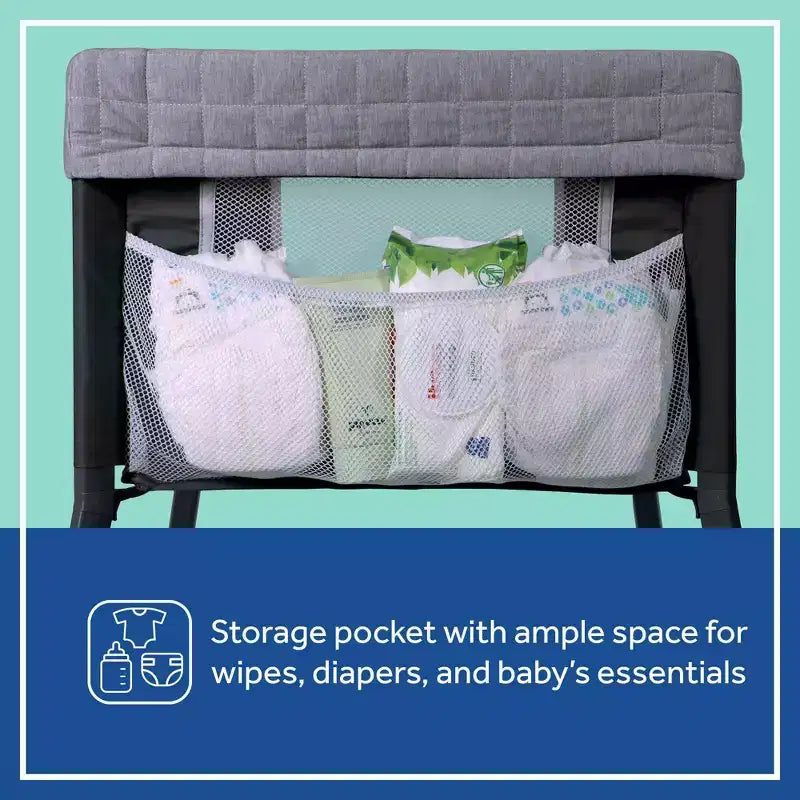 Soft Breathable Lightweight Bassinet - Gray