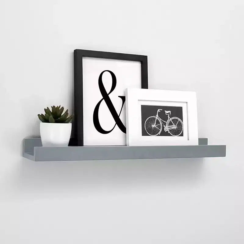 23"x4" Drea Wall Shelf Cloud Gray: MDF Floating Display, Includes Mounting Hardware