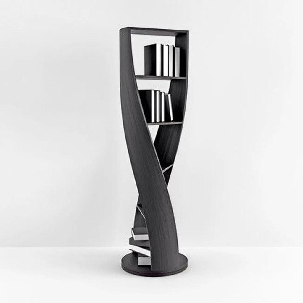 Bibliothèque verticale contemporaine en bois à 5 niveaux Hourglass
