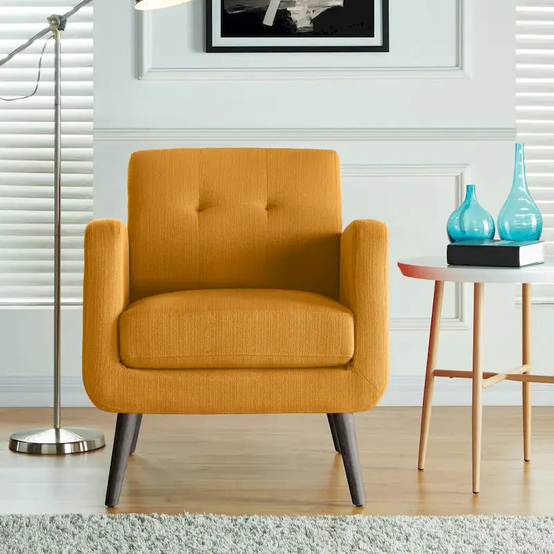 Fauteuil d'appoint mi-siècle jaune moutarde Carson Carrington Keflavik