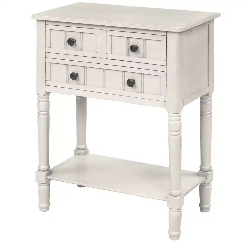 23.7 in. Rectangle Wood Console Table with 3 Drawers