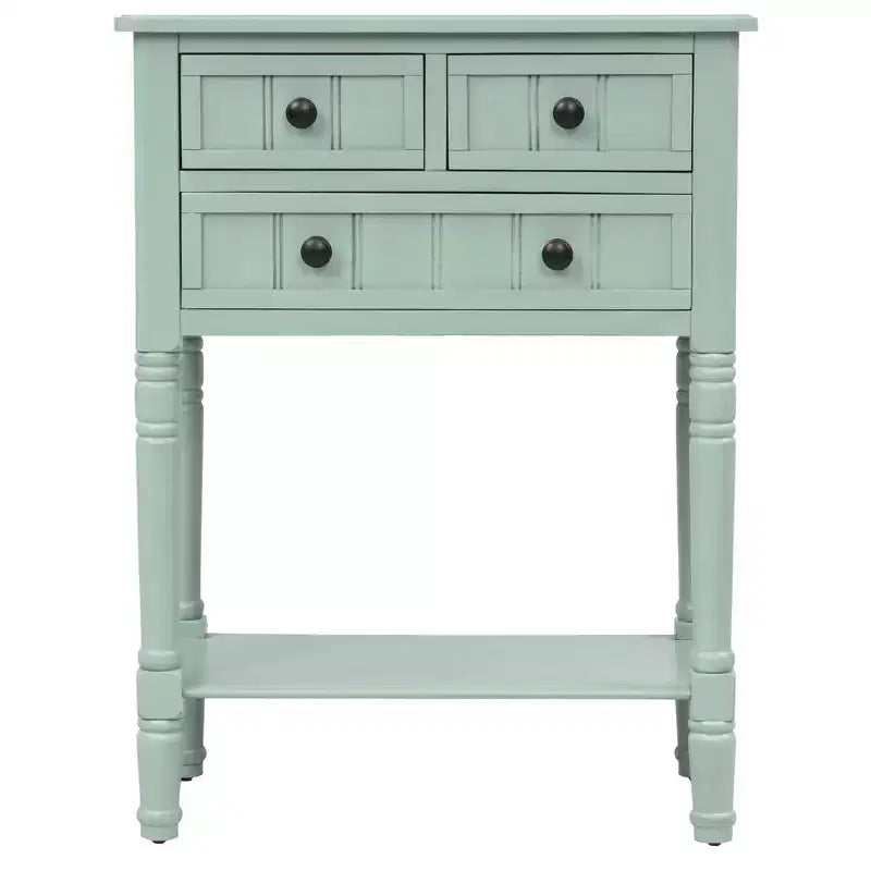 23.7 in. Rectangle Wood Console Table with 3 Drawers