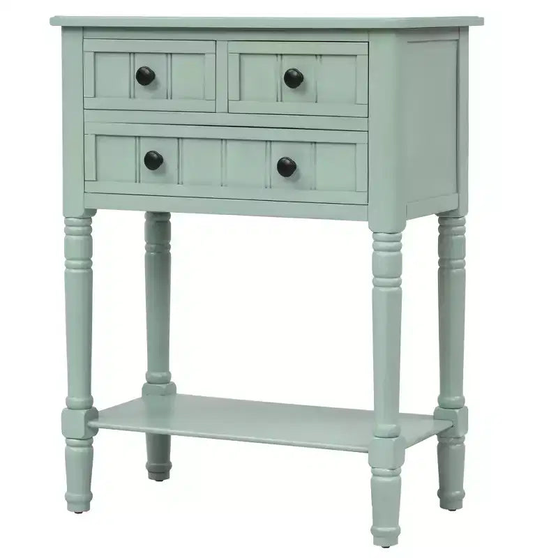 23.7 in. Rectangle Wood Console Table with 3 Drawers