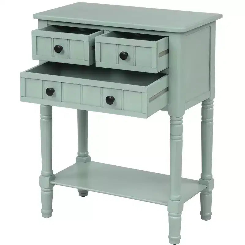23.7 in. Rectangle Wood Console Table with 3 Drawers
