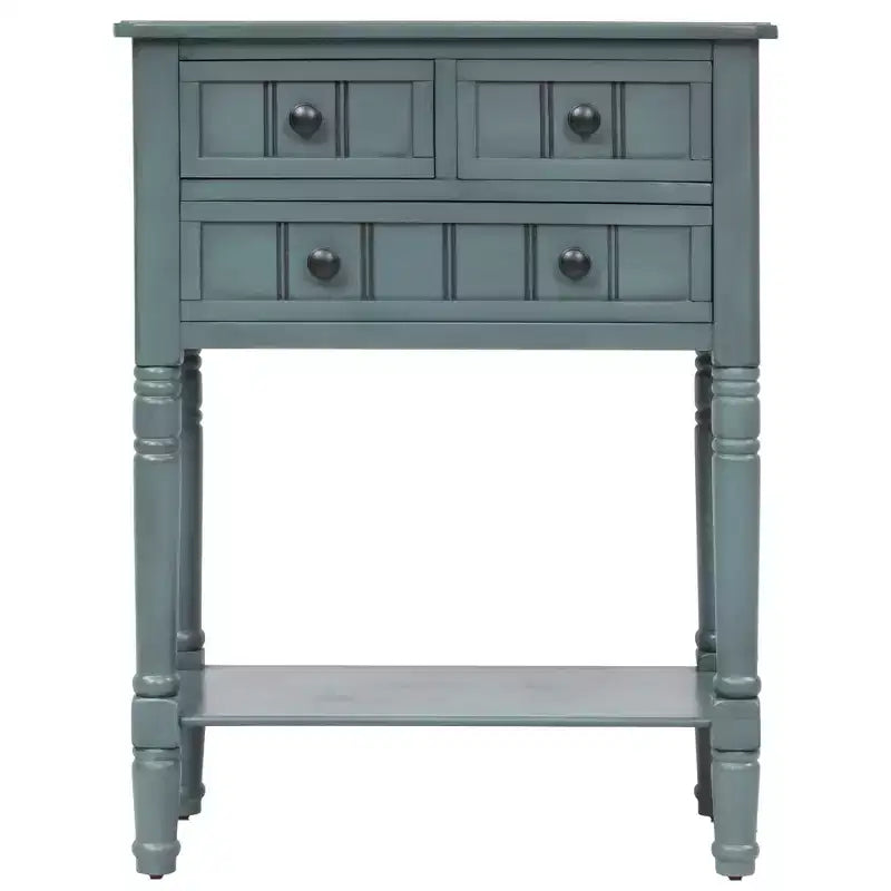 23.7 in. Rectangle Wood Console Table with 3 Drawers