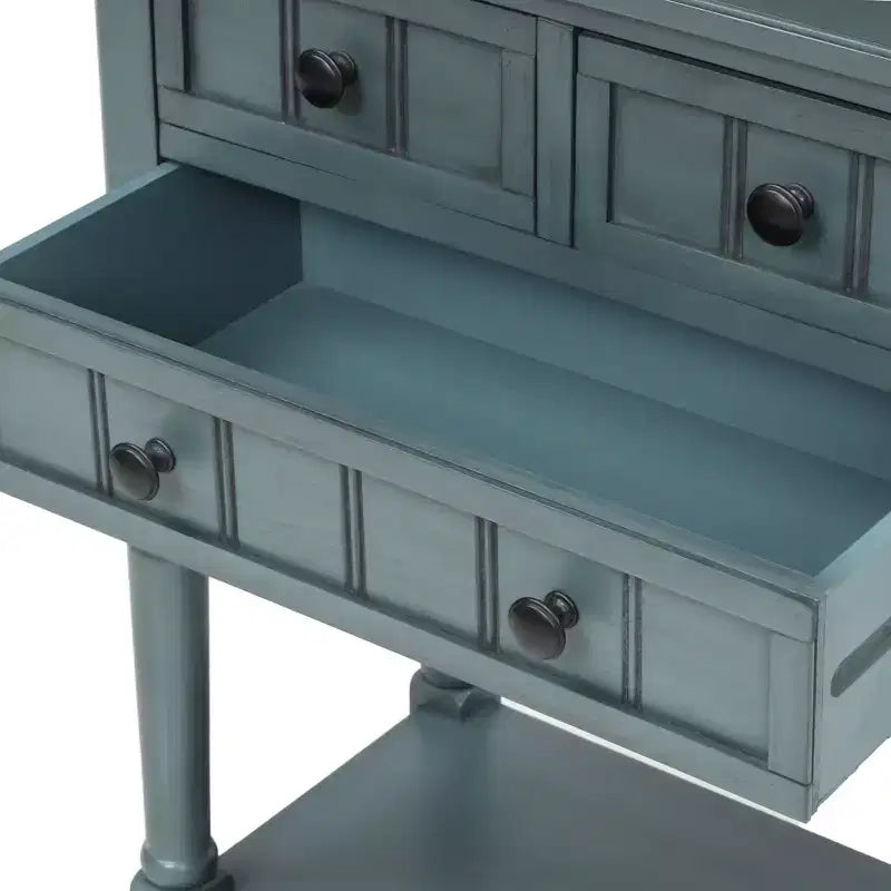 23.7 in. Rectangle Wood Console Table with 3 Drawers