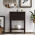 23.7 in. Rectangle Wood Console Table with 3 Drawers