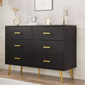 Zstar Bedroom wooden dressing table, chest of drawers with metal handles