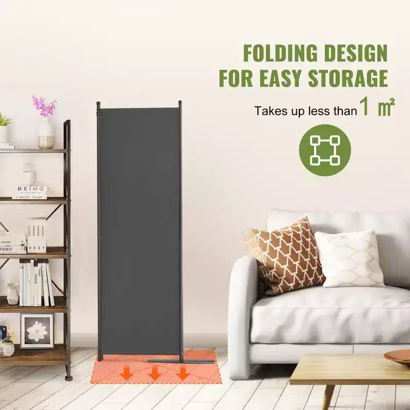 Room Divider, 4 Panel Room Dividers and Folding Privacy Screens, Fabric Partition Room Dividers for Office, Bedroom, Dining Room, Light Gray