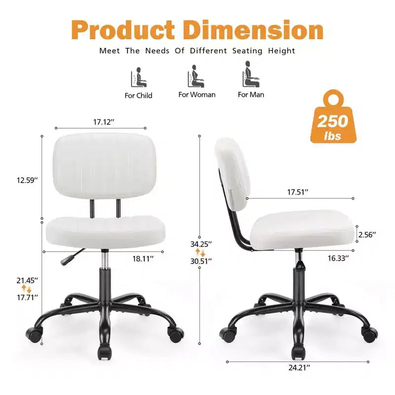 Office Chair Ergonomic for Standing Desk with Adjustable Height Computer Desk Chairs Fixed Handrail Gray