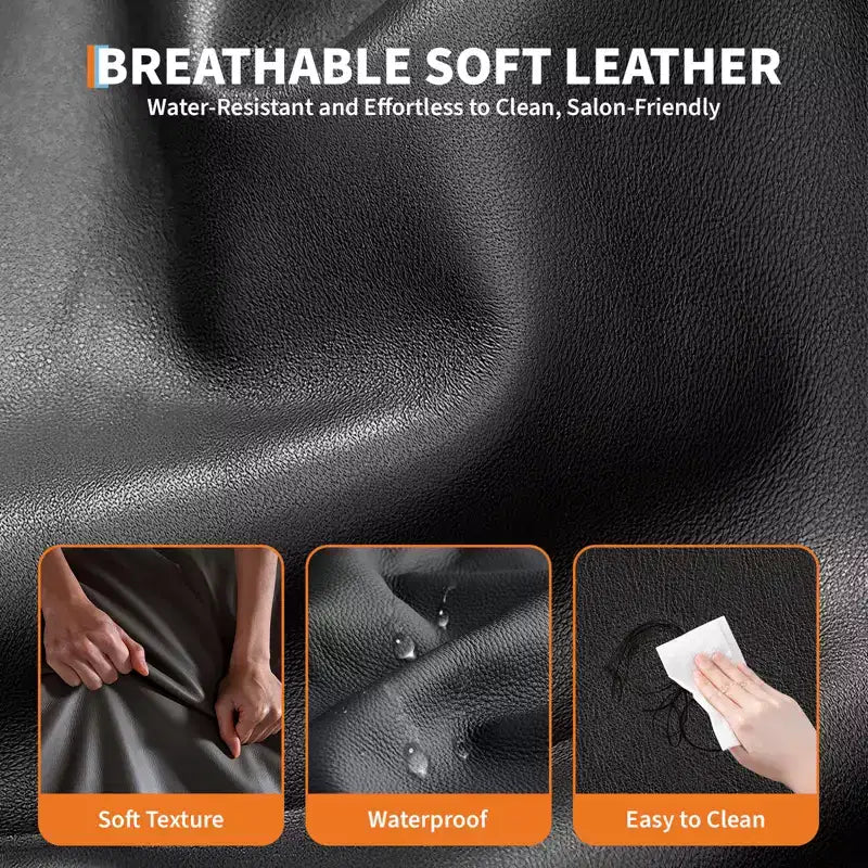 360 Swivel Reclining Salon Chair, Adjustable Headrest, High-Density Sponge Cushion, Lounge Chair, for Home, Living Room