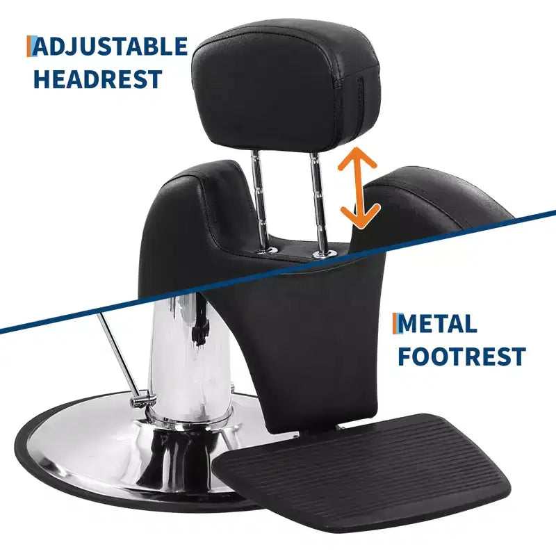 360 Swivel Reclining Salon Chair, Adjustable Headrest, High-Density Sponge Cushion, Lounge Chair, for Home, Living Room
