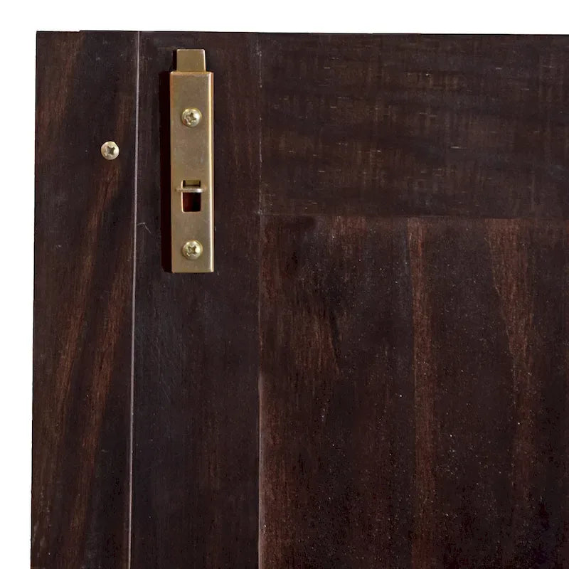 Armoire 3 portes - Blanc/Moka/Java - Bois massif