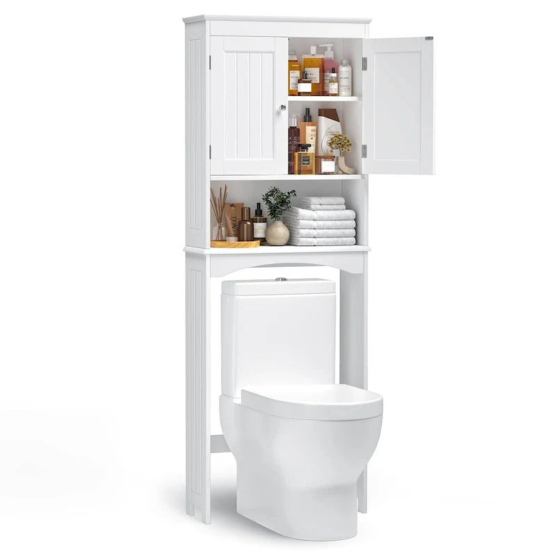Meuble de rangement de salle de bain, Meuble de rangement WC, Étagère de salle de bain au-dessus des toilettes, Étagère WC gain de place