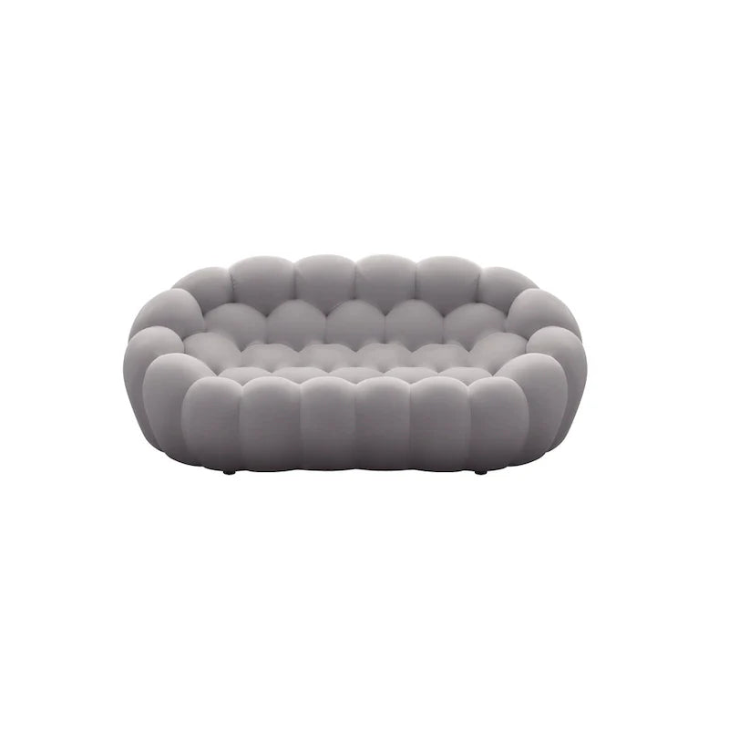 Canapé paresseux courbé 2 places Bubble de forme nid d'abeille avec tissu textile 3D pour salon et appartement