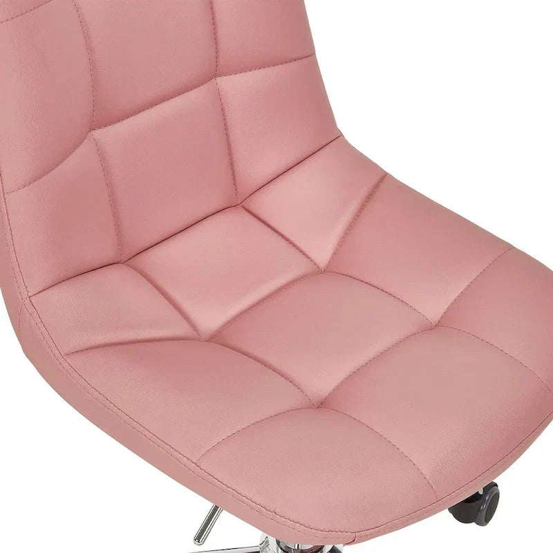 Chaise de bureau à domicile sans accoudoirs Javlergo, chaise de bureau d'ordinateur réglable en hauteur avec roulettes