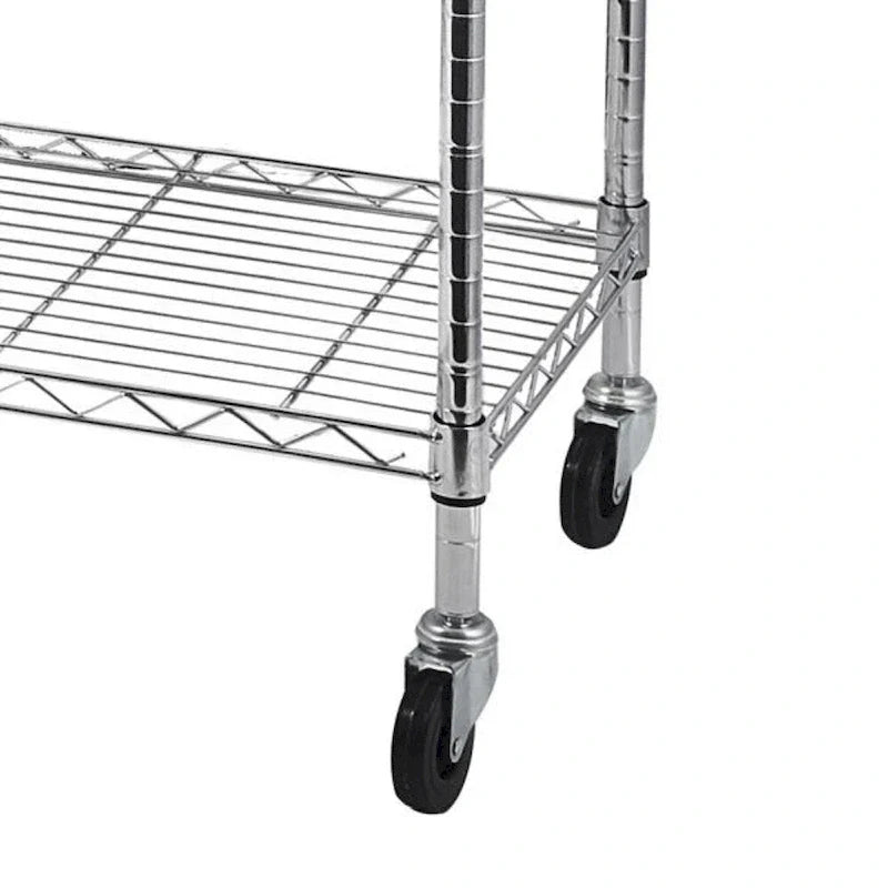 Étagère métallique à 5 niveaux avec roulettes - (59,06 x 17,72 x 70,87)