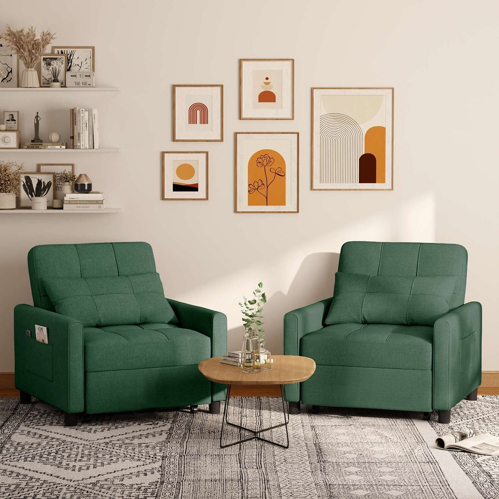 Canapé-lit convertible 3-en-1, Canapé-chaise dépliable, Lit pliant convertible pour salon