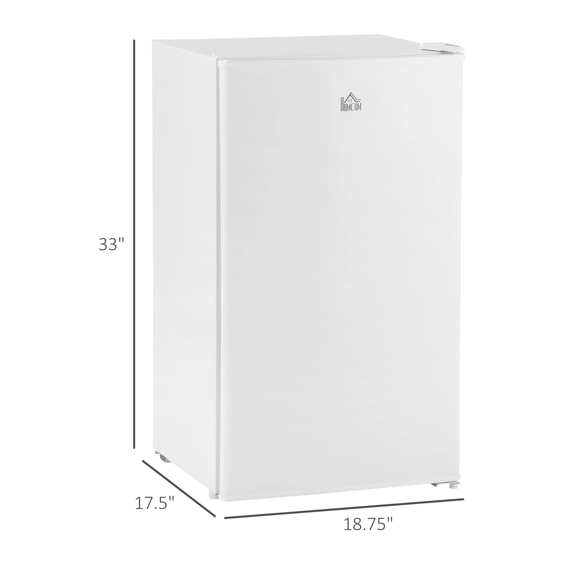 Mini-réfrigérateur de 3,2 pi³ avec congélateur, réfrigérateur compact à porte unique avec thermostat réglable pour chambre à coucher