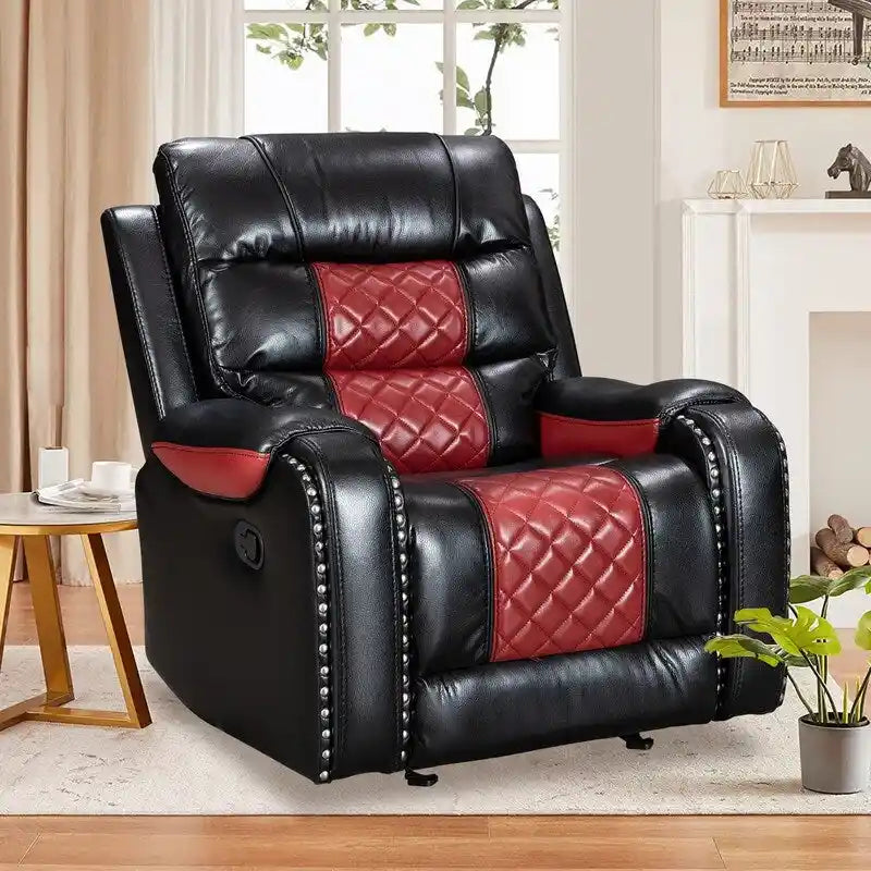 Grand fauteuil inclinable en similicuir de style américain pour salon
