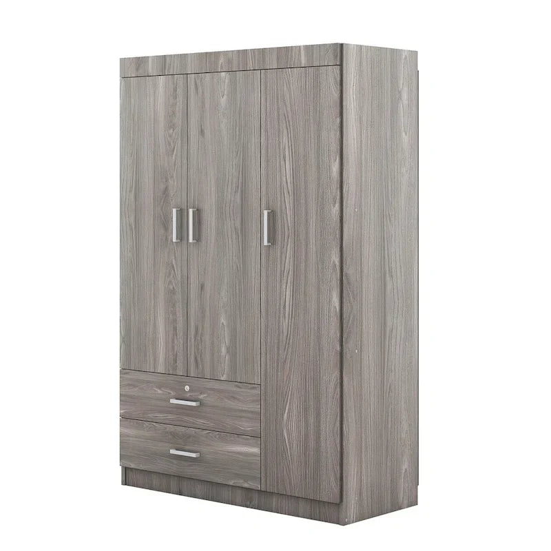 Armoire 3 portes avec 2 tiroirs