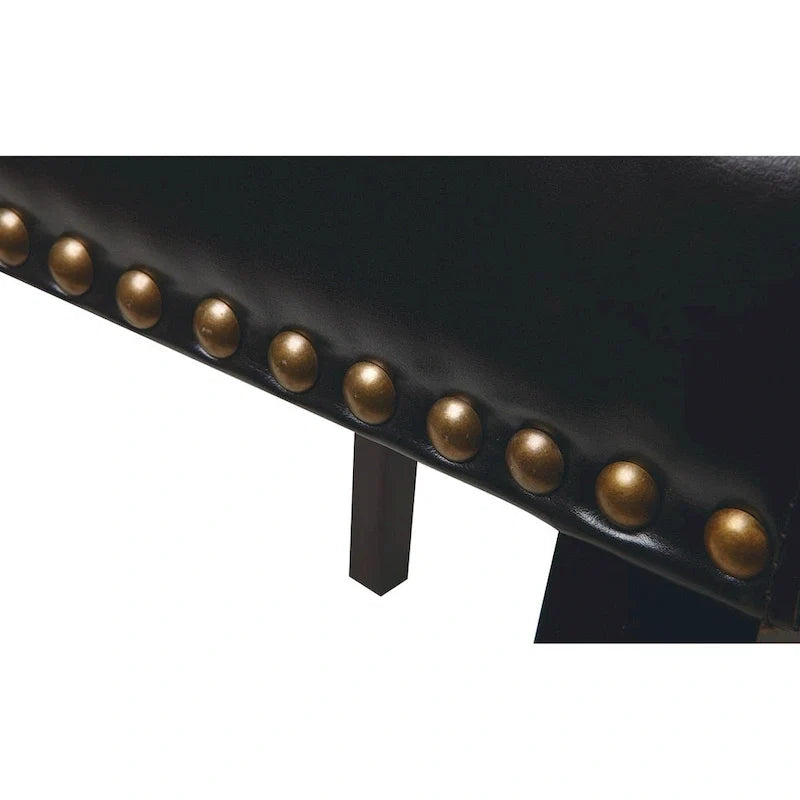 Chaise Parsons Copper Grove Five Bridge Eco en similicuir avec clous