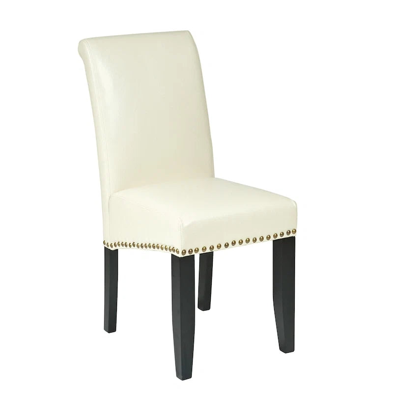 Chaise Parsons Copper Grove Five Bridge Eco en similicuir avec clous
