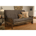 Ensemble futon rustique en noyer grand format avec matelas