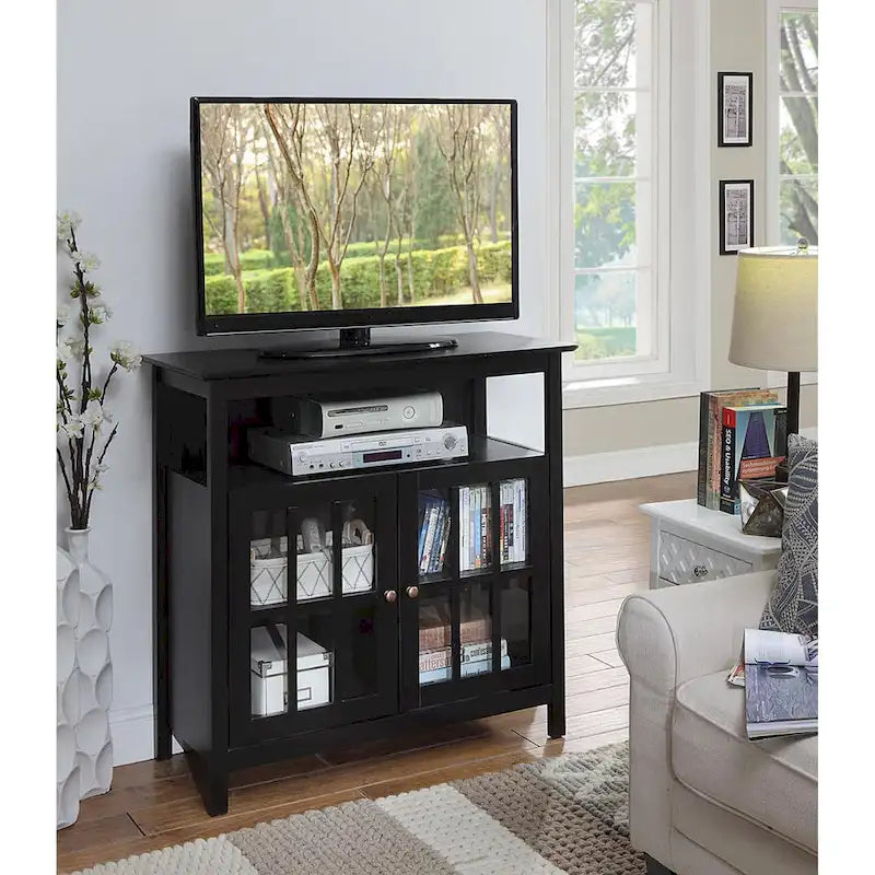 Meuble TV Big Sur Highboy de 40 pouces avec rangements, par Convenience Concepts