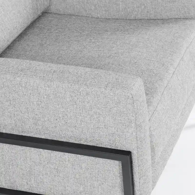 Fauteuil club moderne HomePop rembourré avec cadre en métal
