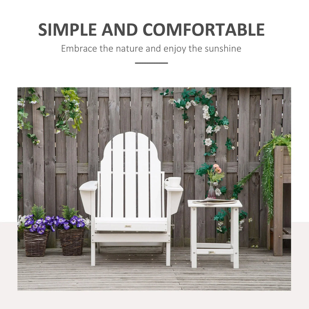 Chaise Adirondack pliante, chaises longues de plage en plastique HDPE toutes saisons pour terrasse et mobilier de jardin