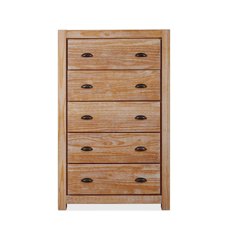 Commode 5 tiroirs en bois massif Montauk Grain Wood Furniture