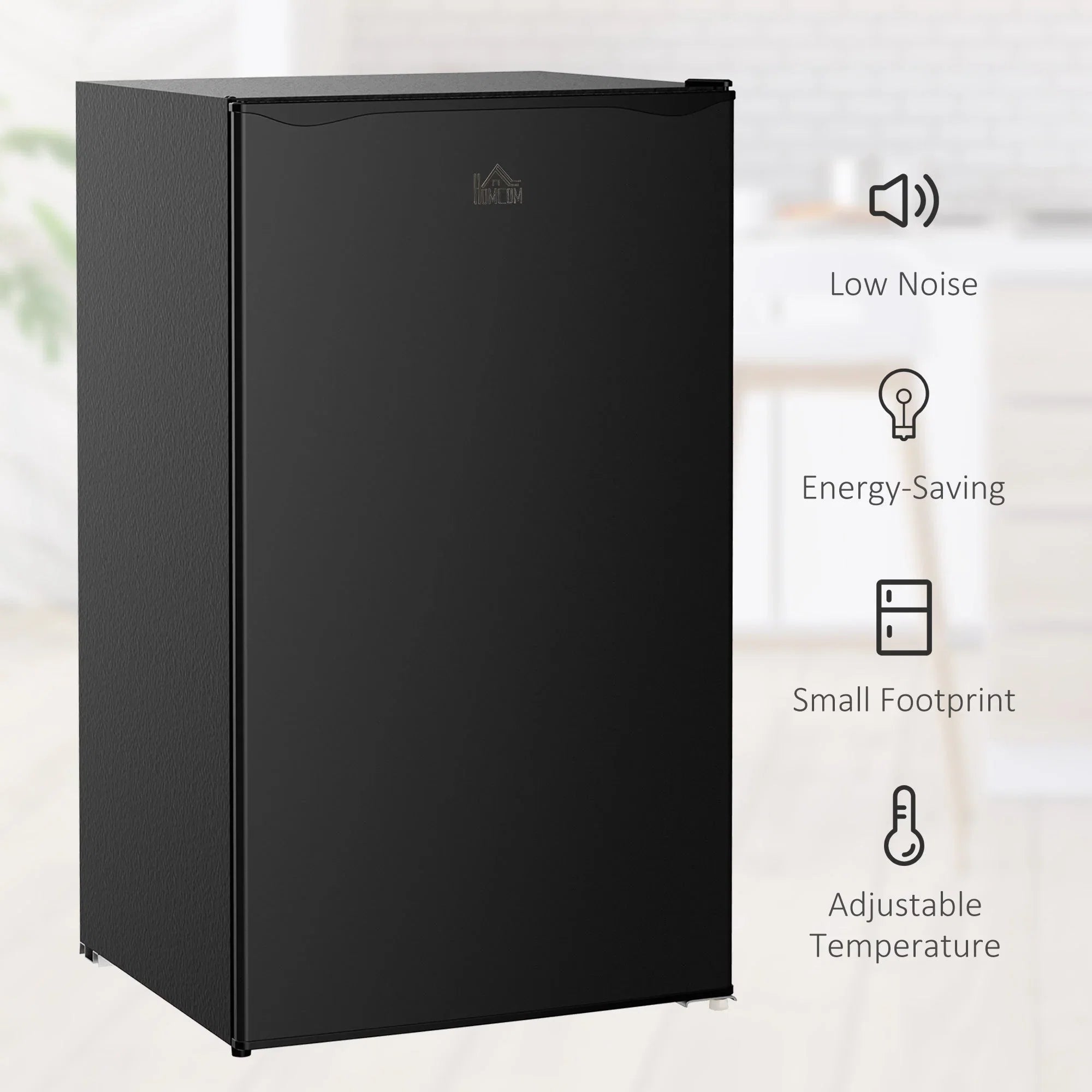 Mini-réfrigérateur de 3,2 pi³ avec congélateur, réfrigérateur compact à porte unique avec thermostat réglable pour chambre à coucher