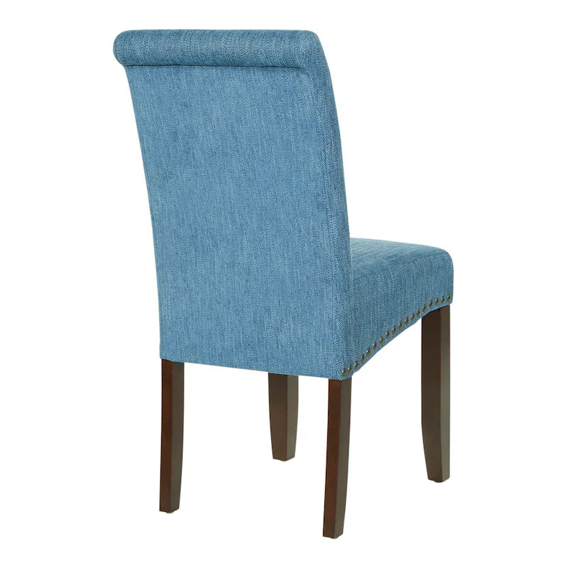 Chaise Parsons Copper Grove Five Bridge Eco en similicuir avec clous