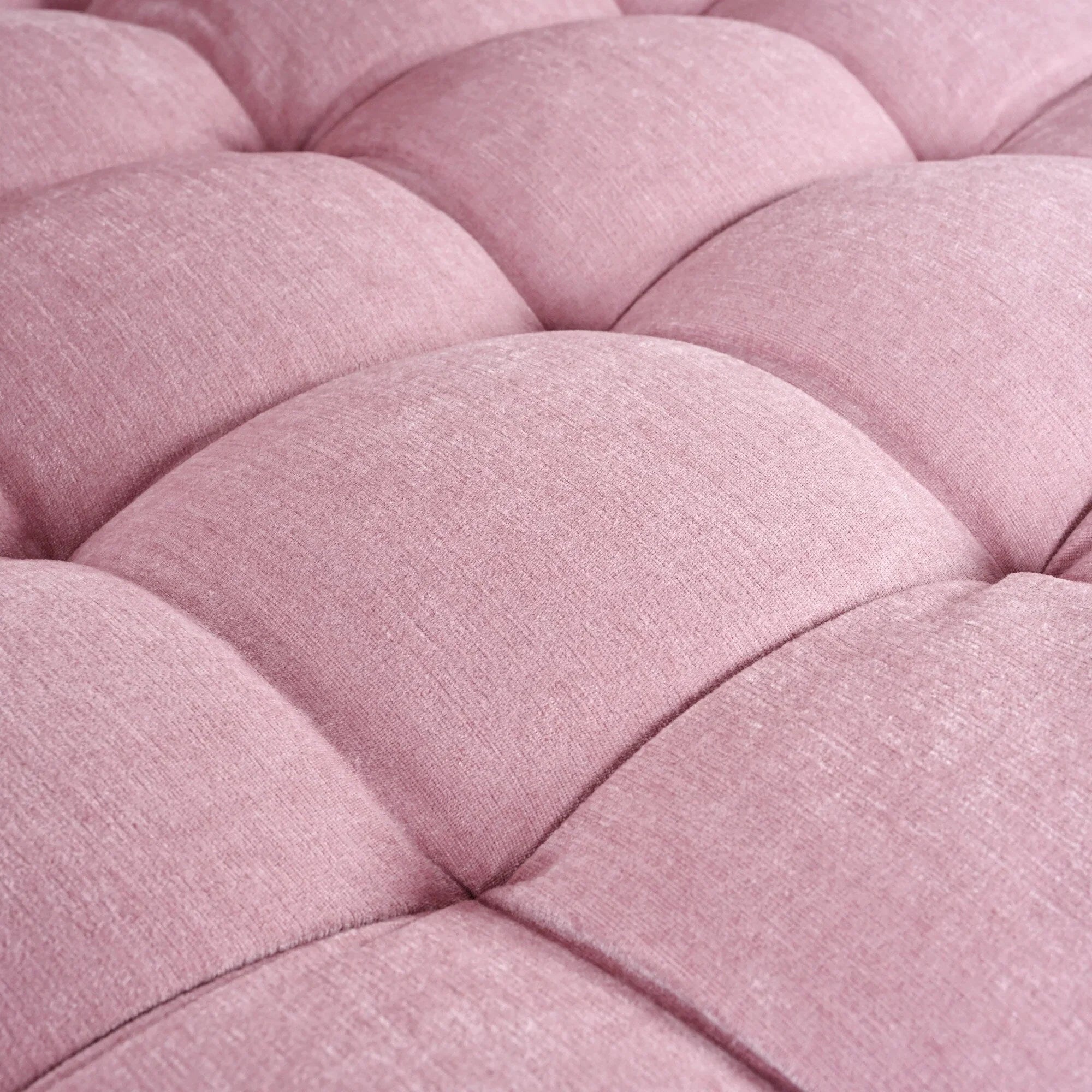 Canapé-lit Chenille avec dossier touffeté et 2 oreillers détachables pour le salon
