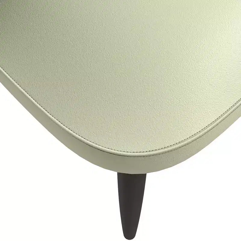 Modern Upholstered Chair Curved Back, Black Solid Wood Legs, Stylish Comfortable Side Chair for Dining, Kitchen & Living