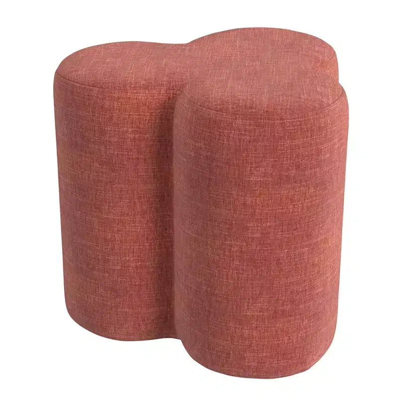 Clover Shaped Chenille Ottoman