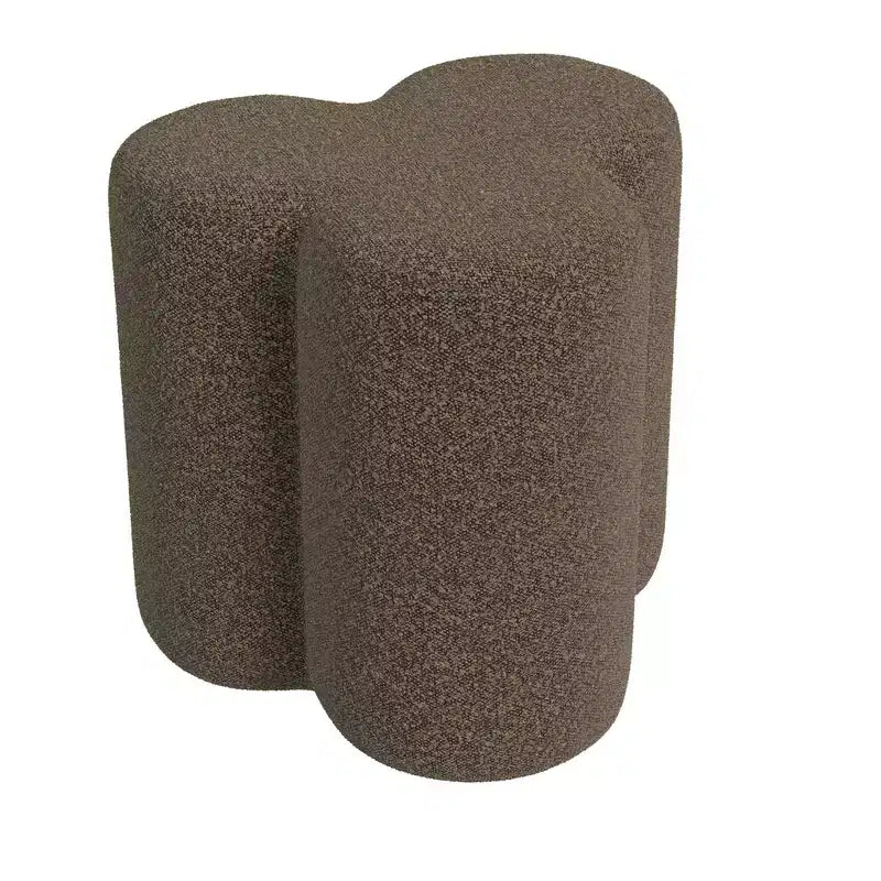 Clover Shaped Chenille Ottoman