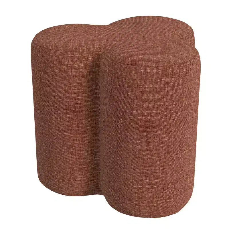 Clover Shaped Chenille Ottoman