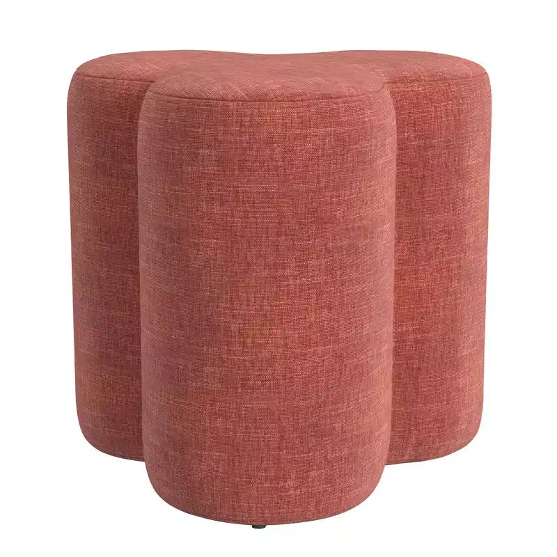 Clover Shaped Chenille Ottoman