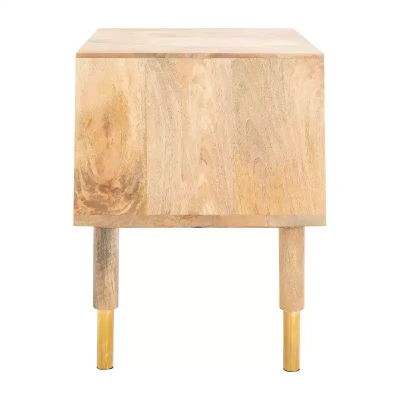 2 Drawer Cushion Seated Bench - Off-White