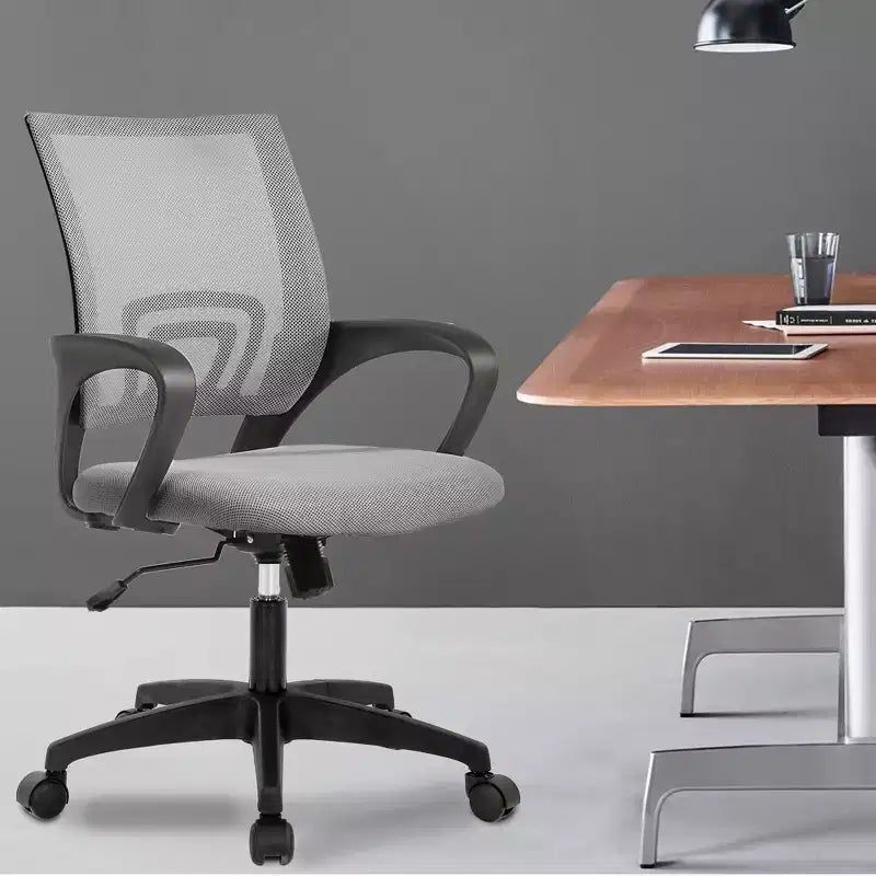 FDW Home Office Chair Mesh Computer Chair with Lumbar Support Armrest Adjustable Mid Back Task Chair for Women Adults