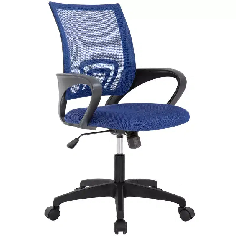 FDW Home Office Chair Mesh Computer Chair with Lumbar Support Armrest Adjustable Mid Back Task Chair for Women Adults
