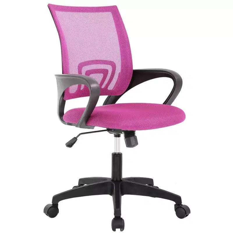 FDW Home Office Chair Mesh Computer Chair with Lumbar Support Armrest Adjustable Mid Back Task Chair for Women Adults