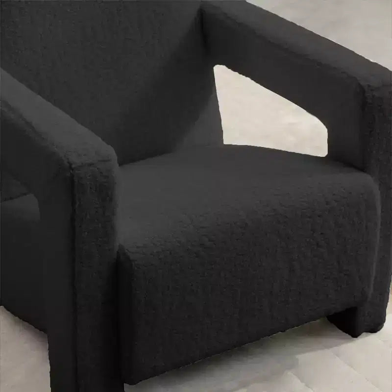 29.1'' Modern Accent Chair, Upholstered Lamb Fleece Adirondack Armchair for Living Room Makeup Room Bedroom