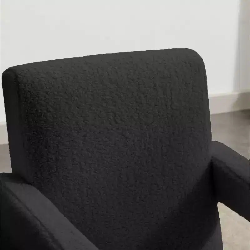 29.1'' Modern Accent Chair, Upholstered Lamb Fleece Adirondack Armchair for Living Room Makeup Room Bedroom