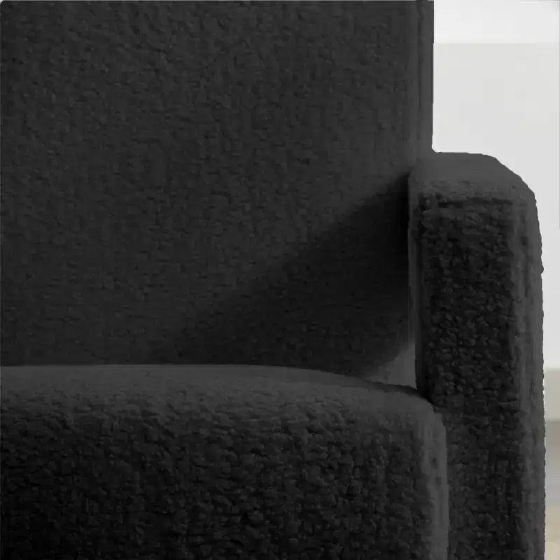 29.1'' Modern Accent Chair, Upholstered Lamb Fleece Adirondack Armchair for Living Room Makeup Room Bedroom